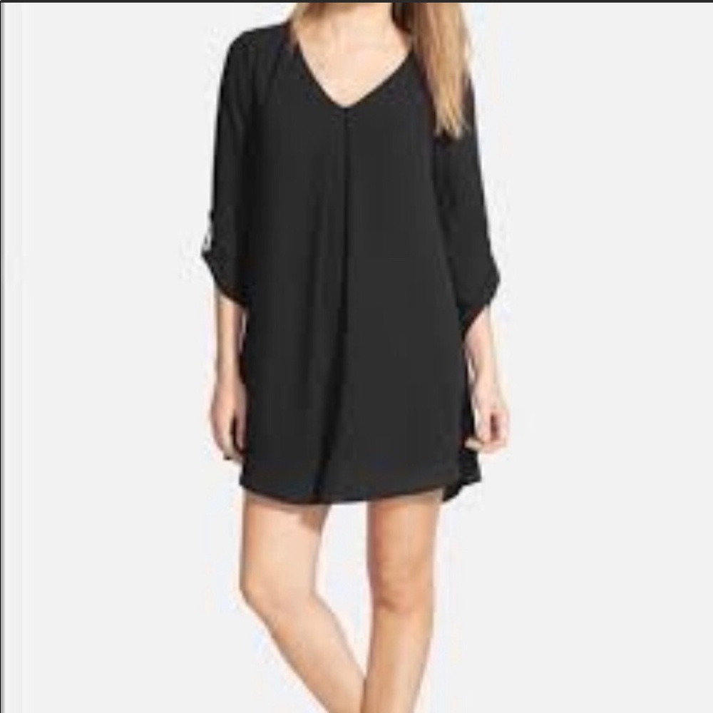 Black shift dress